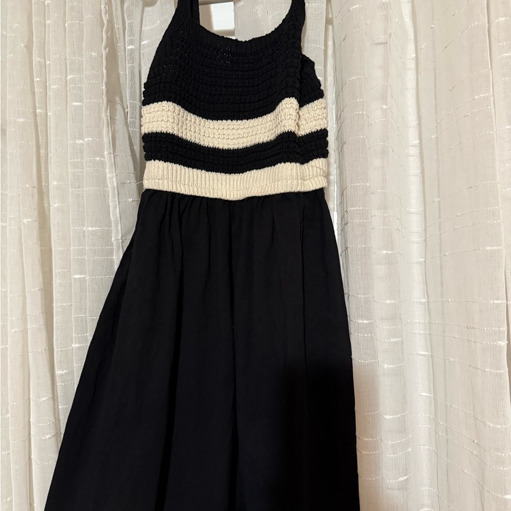 Zara Black and Cream Kids Dress